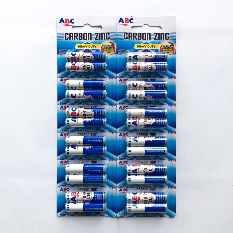 (12 Pcs) Baterai ABC Remote AAA Biru 1.5V Carbon Zinc