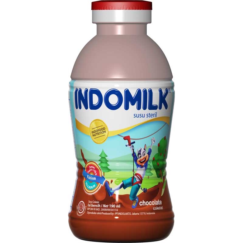

INDOMILK Liquid Susu Cokelat Botol 190 Ml