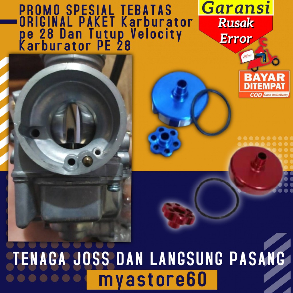 Paket Spesial Limited Karburator KEIHIN PE 28 PE28 Karbu Plus Tutup Kleman Velocity Karburator PE 28