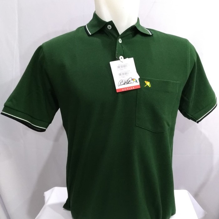 Kaos Polo Shirt ARNOLD PALMER Hijau Botol Lumut Grosir Murah Original - Hijau Tua, M terbaik