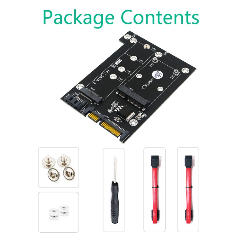 Btsg mSATA Atau Untuk M.2 Ke Dual 3.0in Adapter Board 2-in-1 NGFF Atau mSATA Converter Reader Card Mendukung NGFF B Untuk Ke