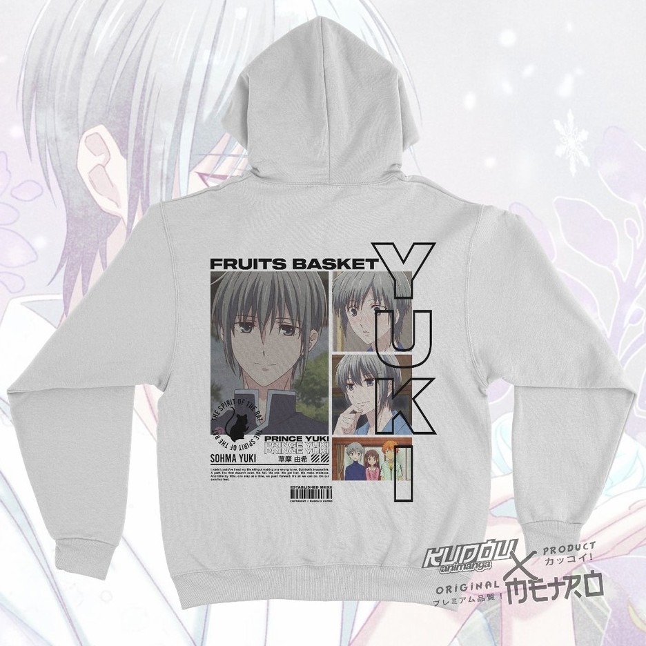 Hoodie Sohma Anime Manga Yuki Fruits Basket Premium Cotton Fleece