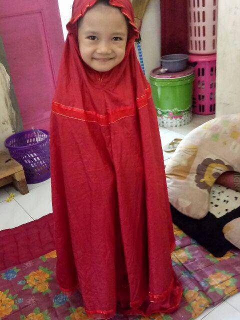 Mukena Parasut Anak | Mukenah Parasit Premium Murah Polos | Grosir Mekenah