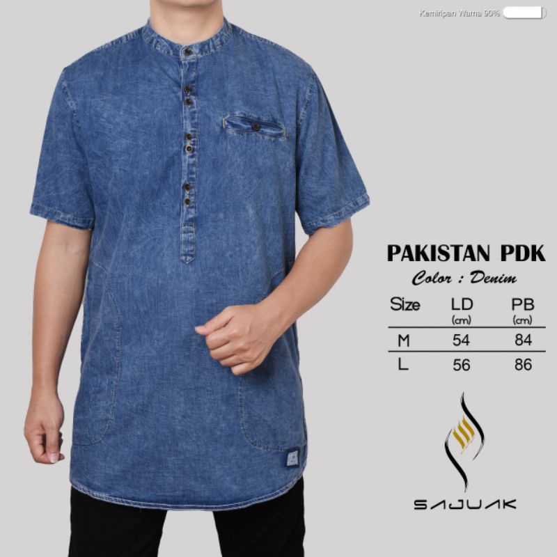 BAJU KURTA KEMEJA KOKO KEMKO PRIA LENGAN PENDEK NEW LIMITED DENIM EDITION ORIGINAL TERBARU AGERA SAJUAK