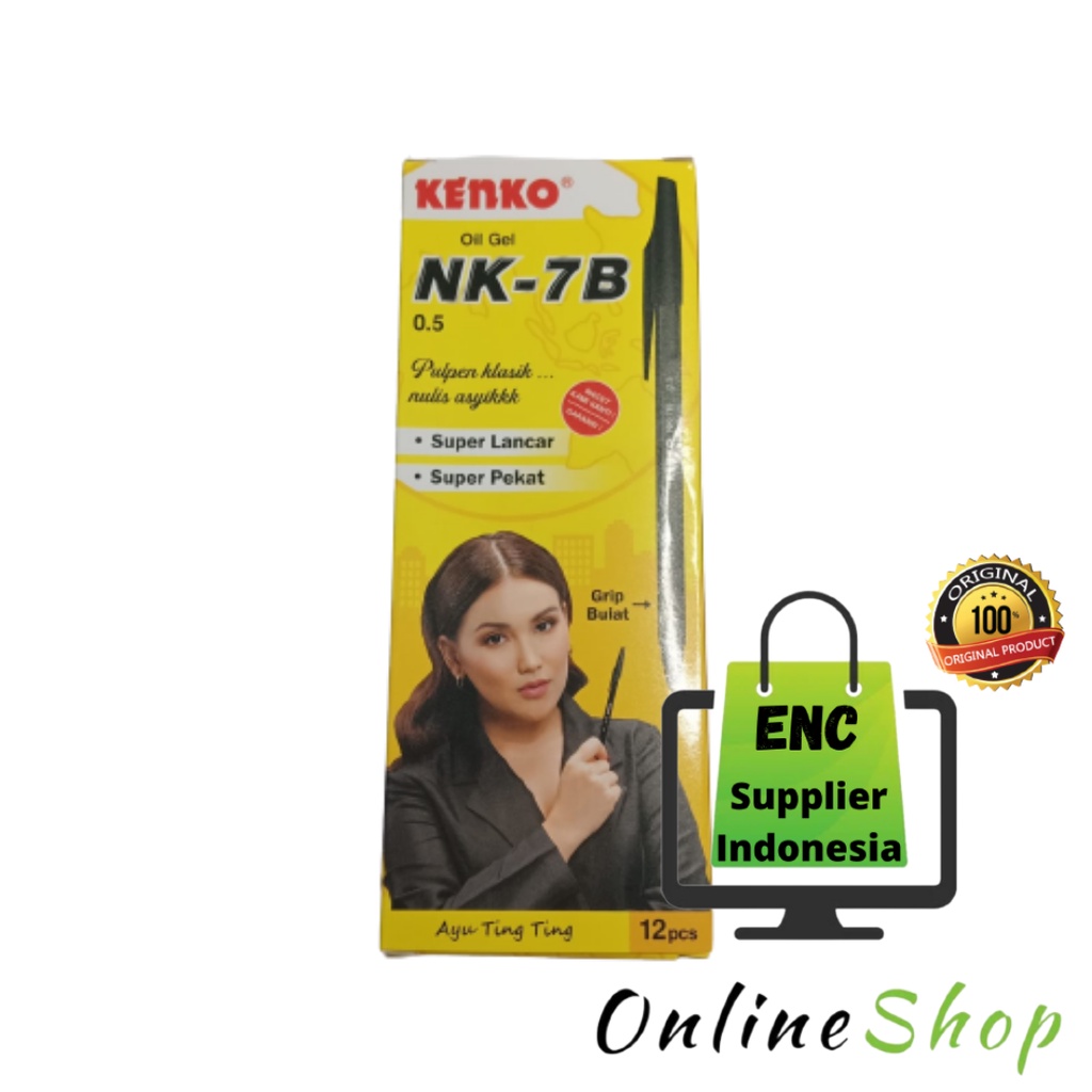 

kenko 6 buah pen kenko oil gel-ballpoint kenko NK-7B pen 0.5 kenko per 6 pcs - enc.sup