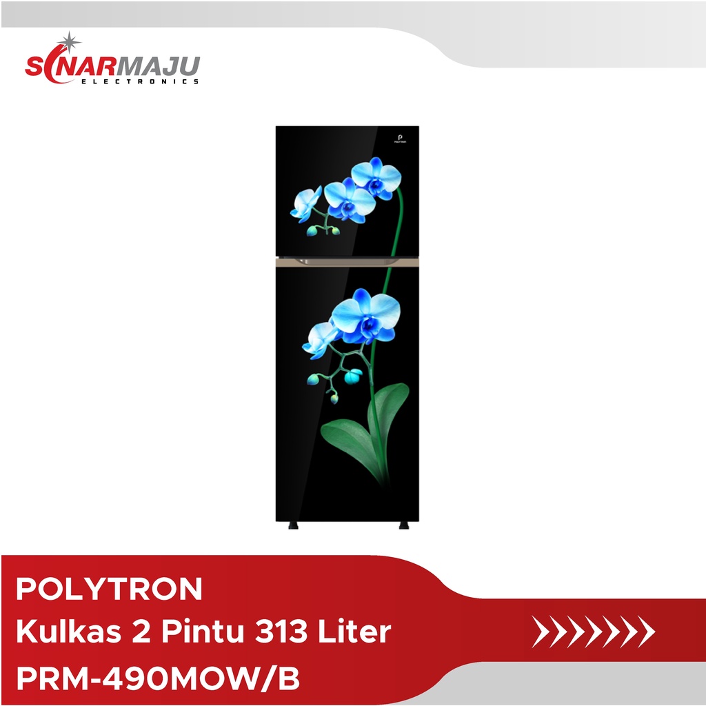 Kulkas 2 Pintu Polytron Inverter 313 Liter PRM-490MOW PRM-490MOB PRM-490MTR