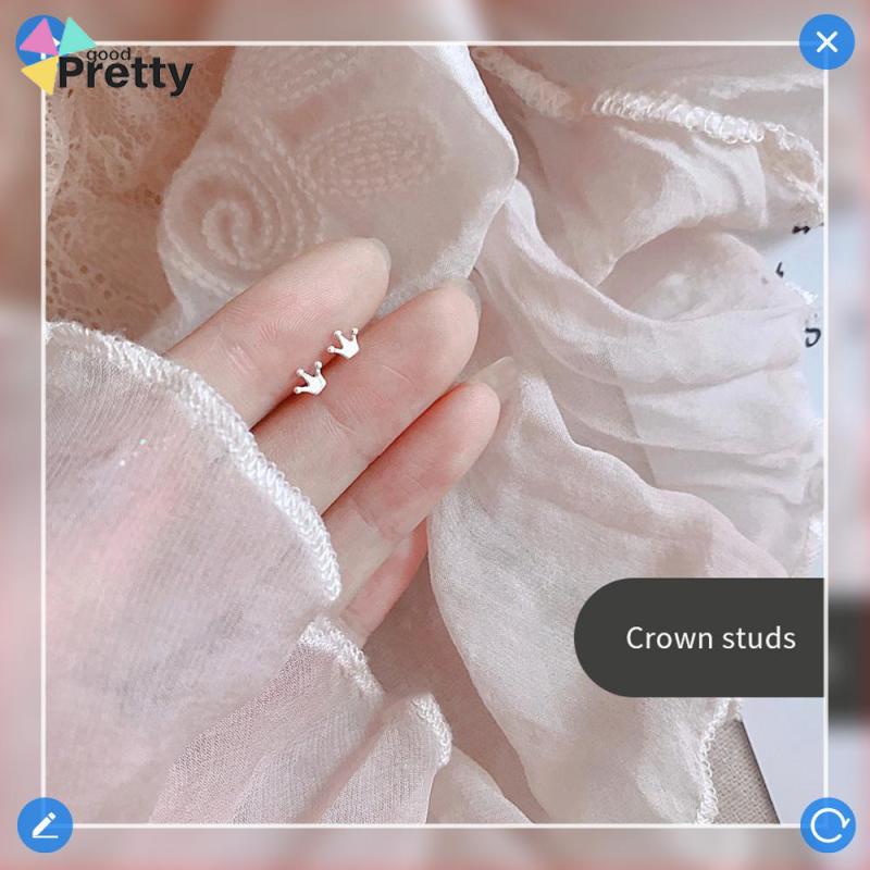 18K Emas anting korea Anting Tusuk untuk Wanita Aksesoris Fashion - PD