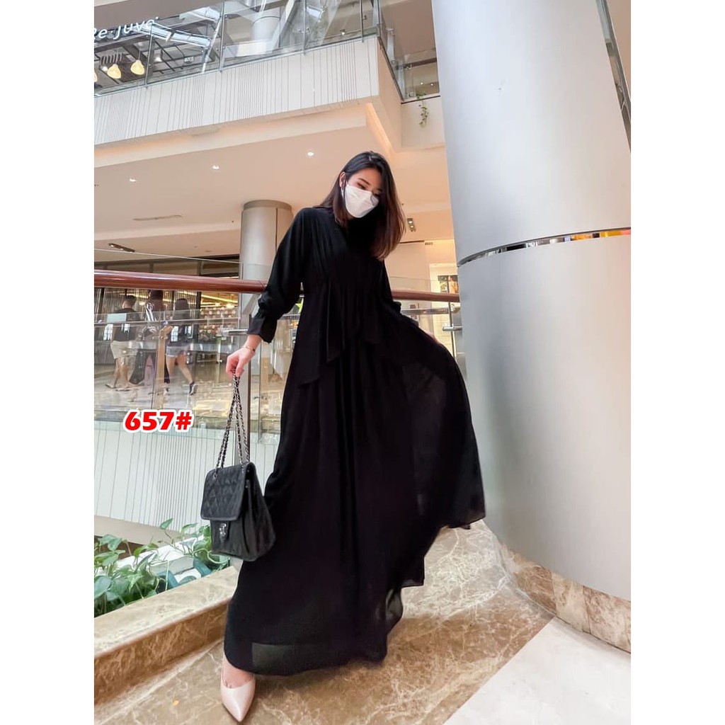 657# Dress gamis fashion wanita / dress panjang muslim fashion