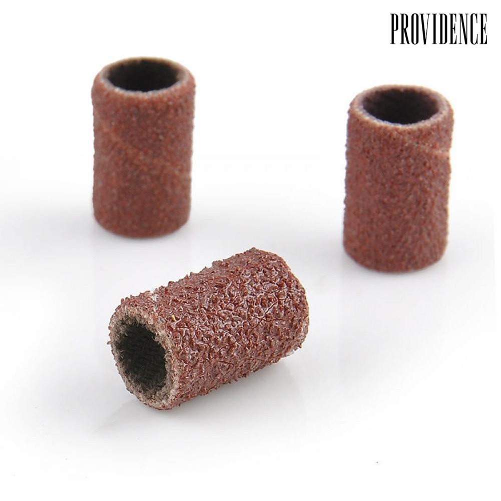 Providence 100Pcs Polisher Machine Bits Drill Grit Sanding Band Grinding Ring Nail Art Tool