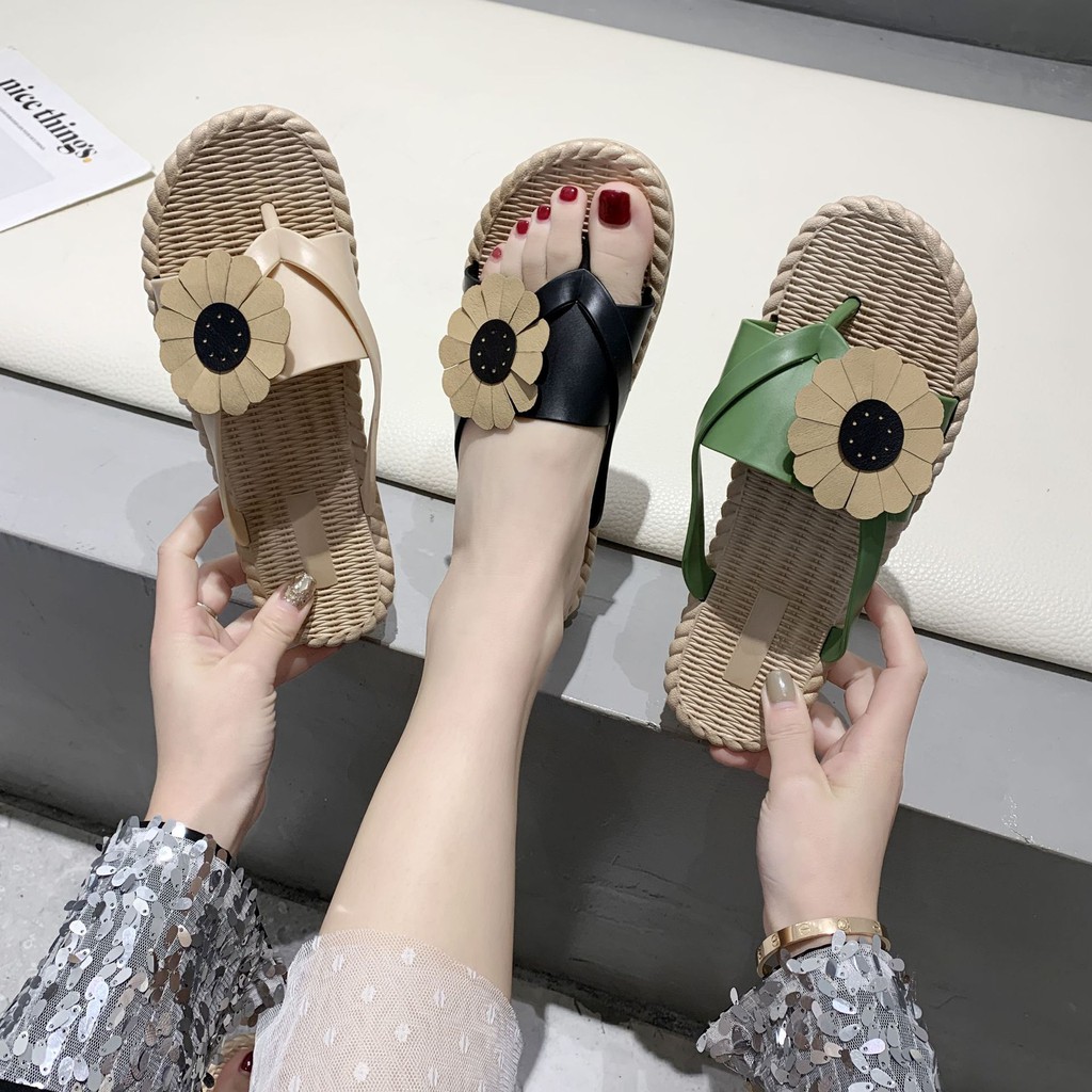 FD Sendal Slop Import Kekinian Sandal Jepit Wanita Cantik Korea Flip Flop Terbaru DI-040