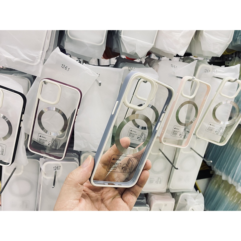 New! ! Magnetic Assisted Clear Shockproof Case iPhone  (For iPhone 11 ~ 13 Pro Max) Clear Back Cover High Quality Phone Case