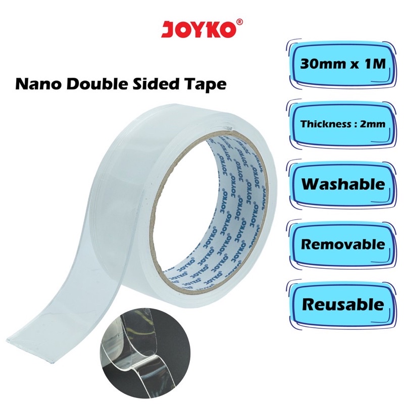 

[JOYKO] Lakban Nano Tape | Magic Tape | Double Sided Tape 20mm x 1 meter