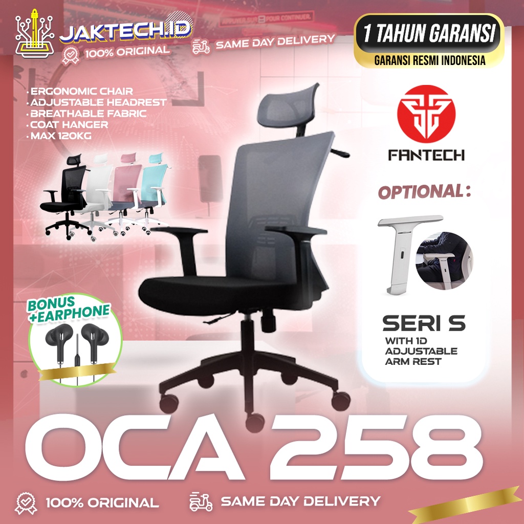 Fantech Kursi OCA258 / OC-A258 Kursi Kerja Kantor Premium Office Chair