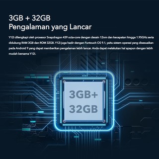 Vivo Y12i RAM 3GB ROM 32GB, GARANSI RESMI, 6.35 inci