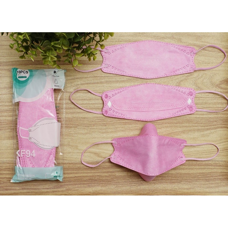Masker KF94 warna Baby Pink isi 10 pcs - KF94 pink muda - KF94 evo
