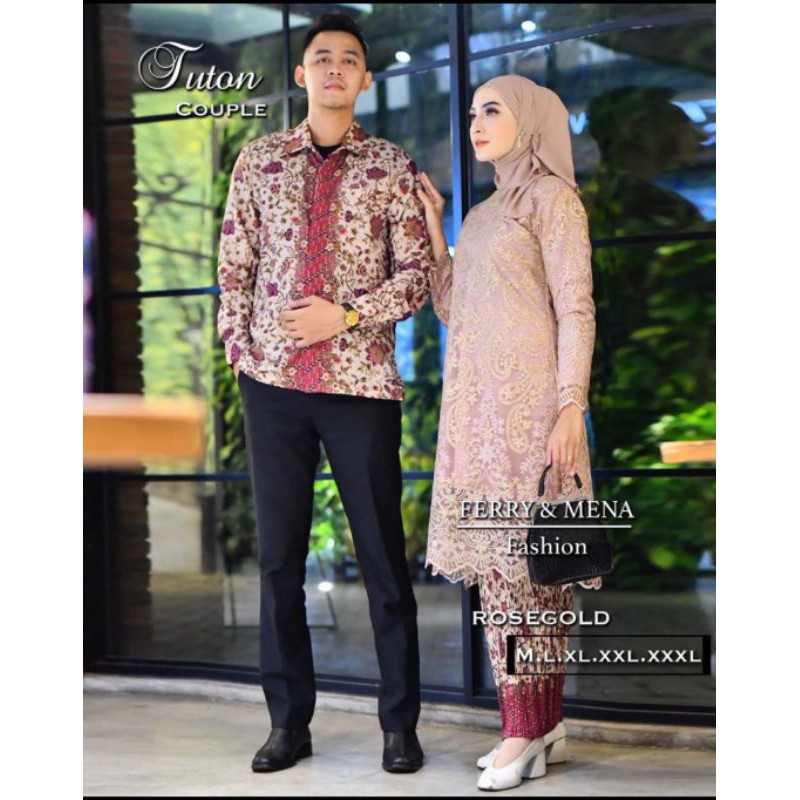 Couple Tunik Tile Bordir Tuton 3/Tunik Tile Murah/Tunik Modern/Kebaya Tile Bordir/Kebaya Pesta