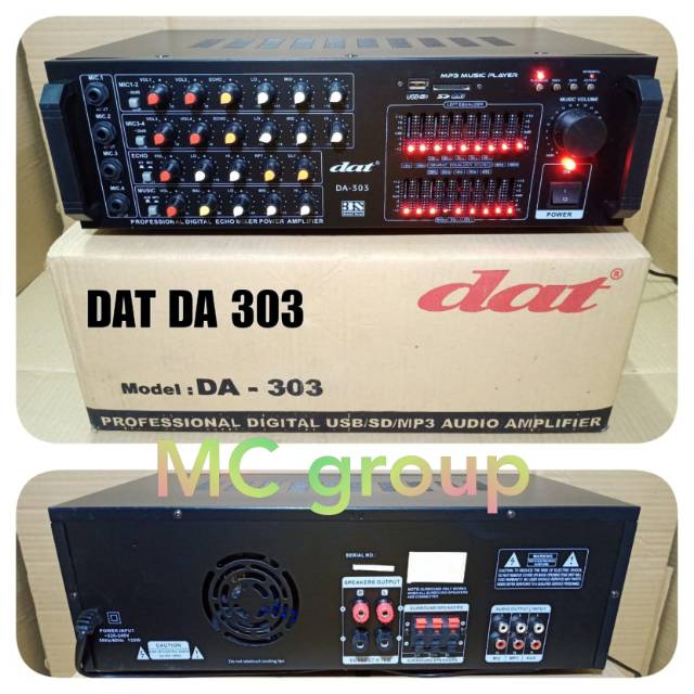 AMPLIFIER KARAOKE DAT DA 303 AMPLI DAT DA303