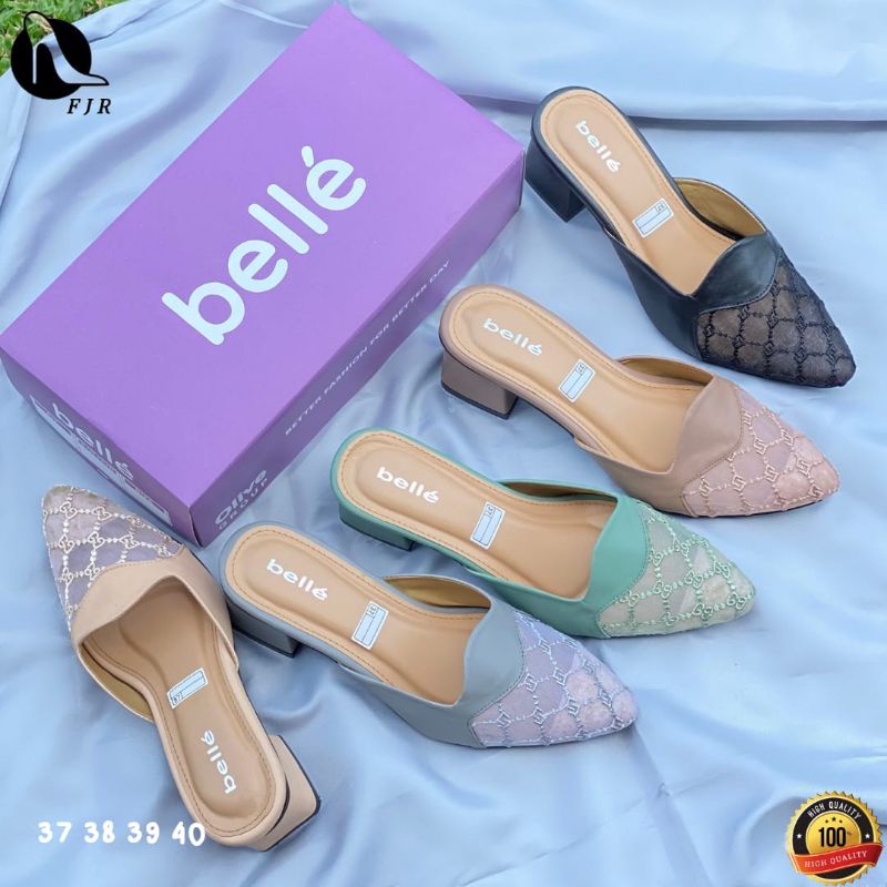 SANDAL HEELS BELLE BY FJR, REALPICTURE, GOOD QUALITY, FREE BOX