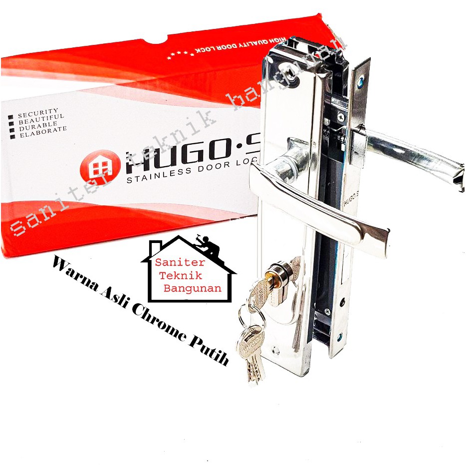 Kunci pintu plat HUGO.S Type HG01-L / gagang kunci / handle pintu