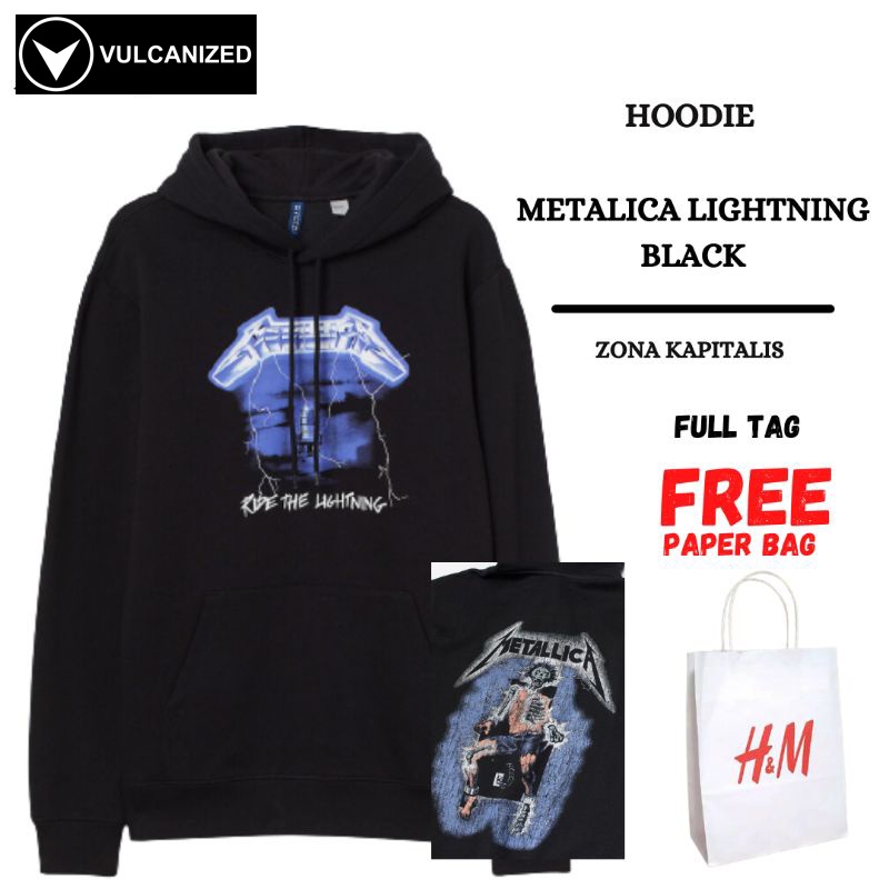 HOODIE HnM METALLICA RIDE THE LIGHTING BLACK