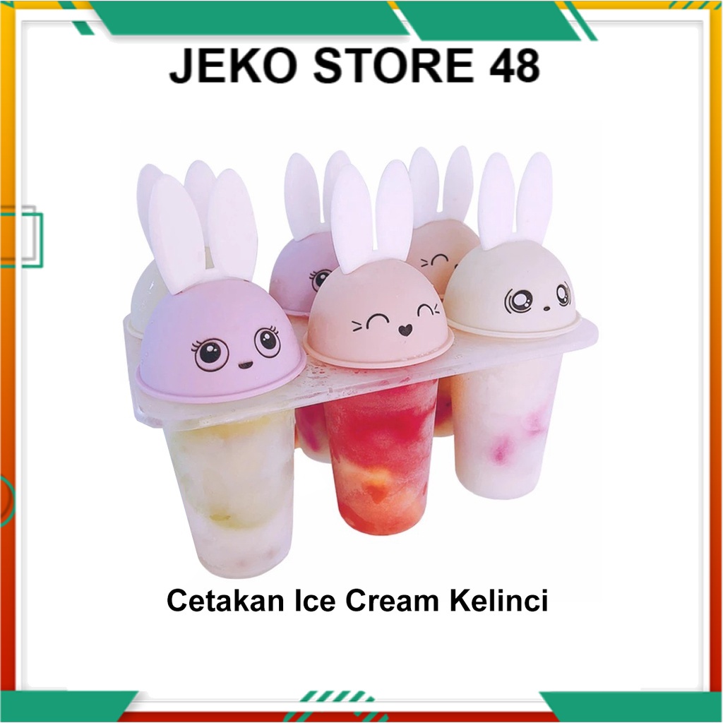 

CETAKAN ES KRIM KELINCI LUCU / ICE CREAM MOULD / Es Krim Cetakan Home-Made Es Nampan Kotak Es Beku Es Loli Ice Cream Mould Popsicle Mold Ice Tray Alat Berbentuk JK Jeko Store 48