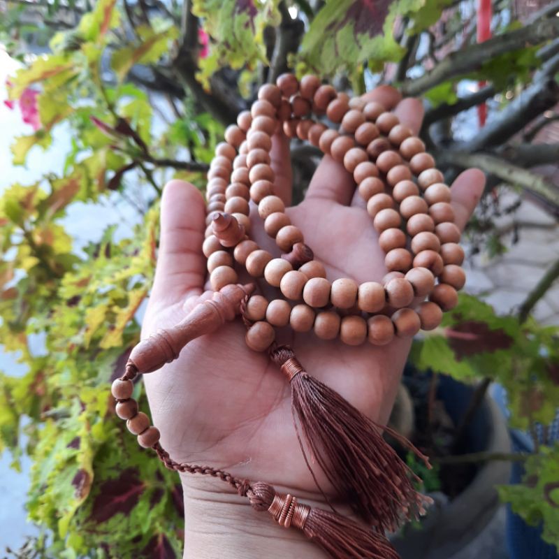Tasbih Kayu Cendana Asli Super Wangi 99 Butir / Tasbih Cendana Cemara Asli BERSERTIFIKAT