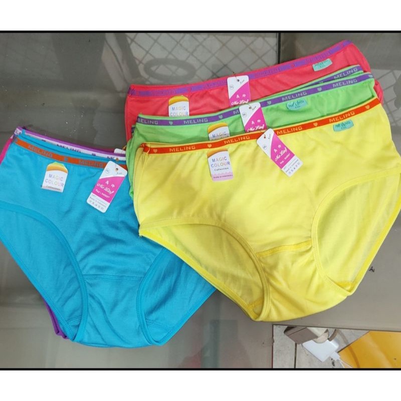 12 PCS/Lusinan Celana Dalam Wanita Cd Perempuan Meiling Art 1091