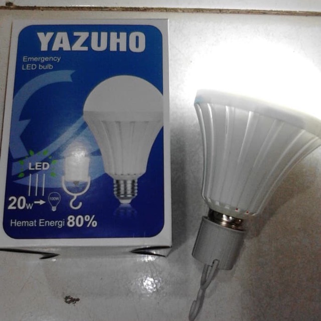 Lampu bohlam emergency pegang nyala 20 watt 20w