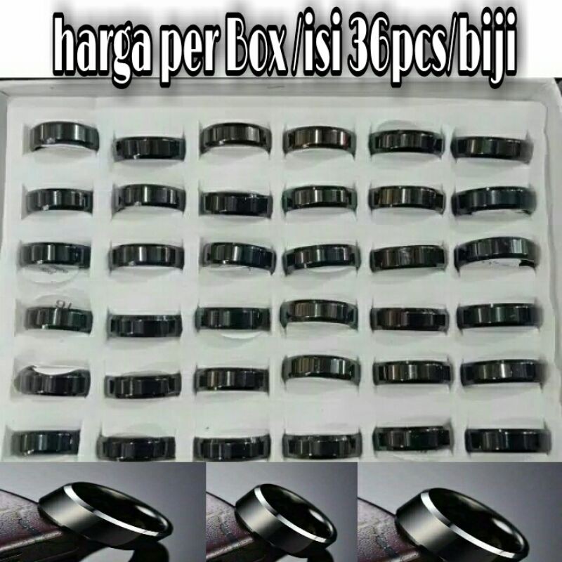 Cincin /Box 36 Pcs Cincin Titanium Import Premium