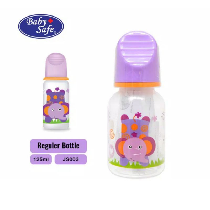 JS003 JS004 Baby Safe Feeding Bottle / Botol Susu Dot Bayi Babysafe 125ml 250ml