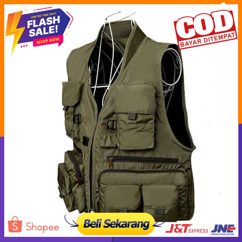 Deukio Rompi Pancing Fishing Vest Quick Dry Jacket XL - GDS09