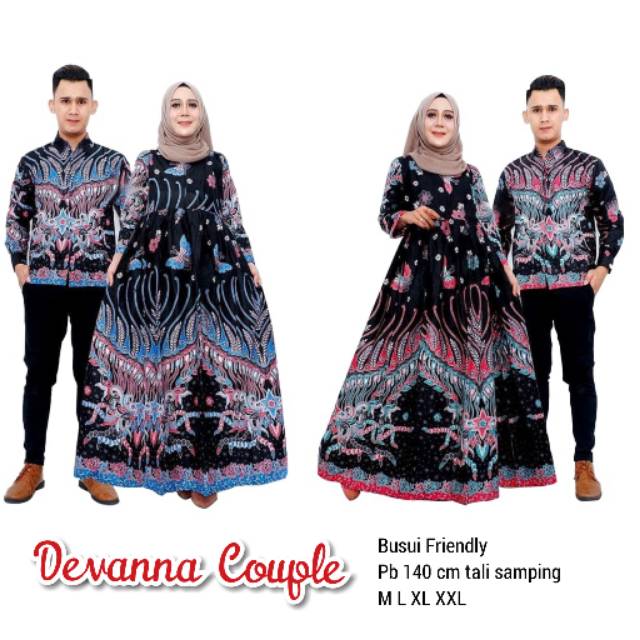 Devanna Batik  Couple  Gamis Jumbo  Murah  Busui Dress 