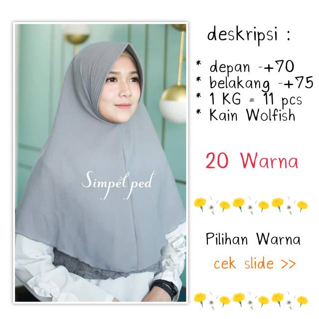 [COD]Simpel pet | khimar simple pet antem | jilbab instan pet | hijab pet | wolfish