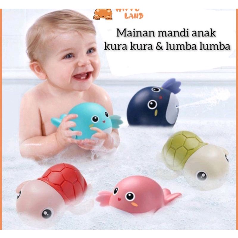 baby bath toys paus bebek bisa berenang mainan air