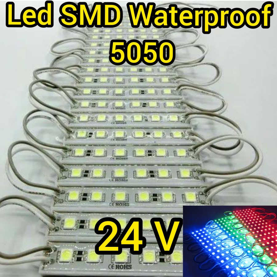 Modul Led SMD 5050 Waterproof 6 Led 24V