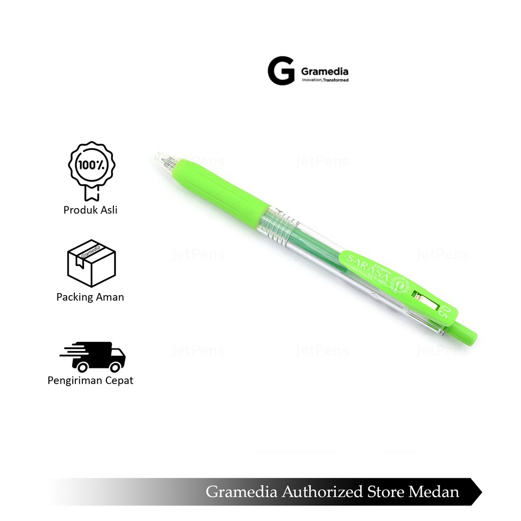 

Gramedia Medan - ZEBRA SARASA CLIP 05 NEON GREEN