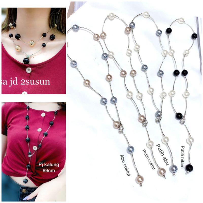 Kalung etnik Fashion import mutiara pearl 003 Bahan bagus tidak mudah berkarat