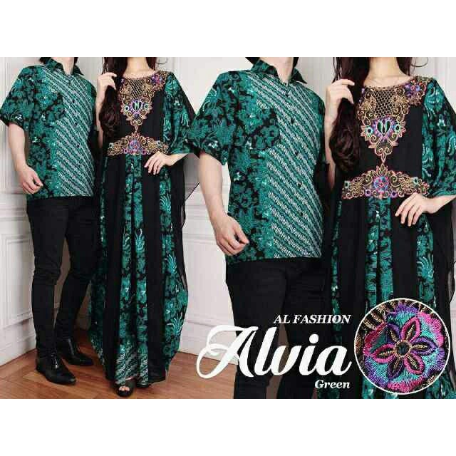 NYAMAN HALUS LEMBUT ADEM BUAT COCOK /  CP ALVIA BAJU MUSLIM MURAH COUPLE BATIK MODERN SARIMBIT