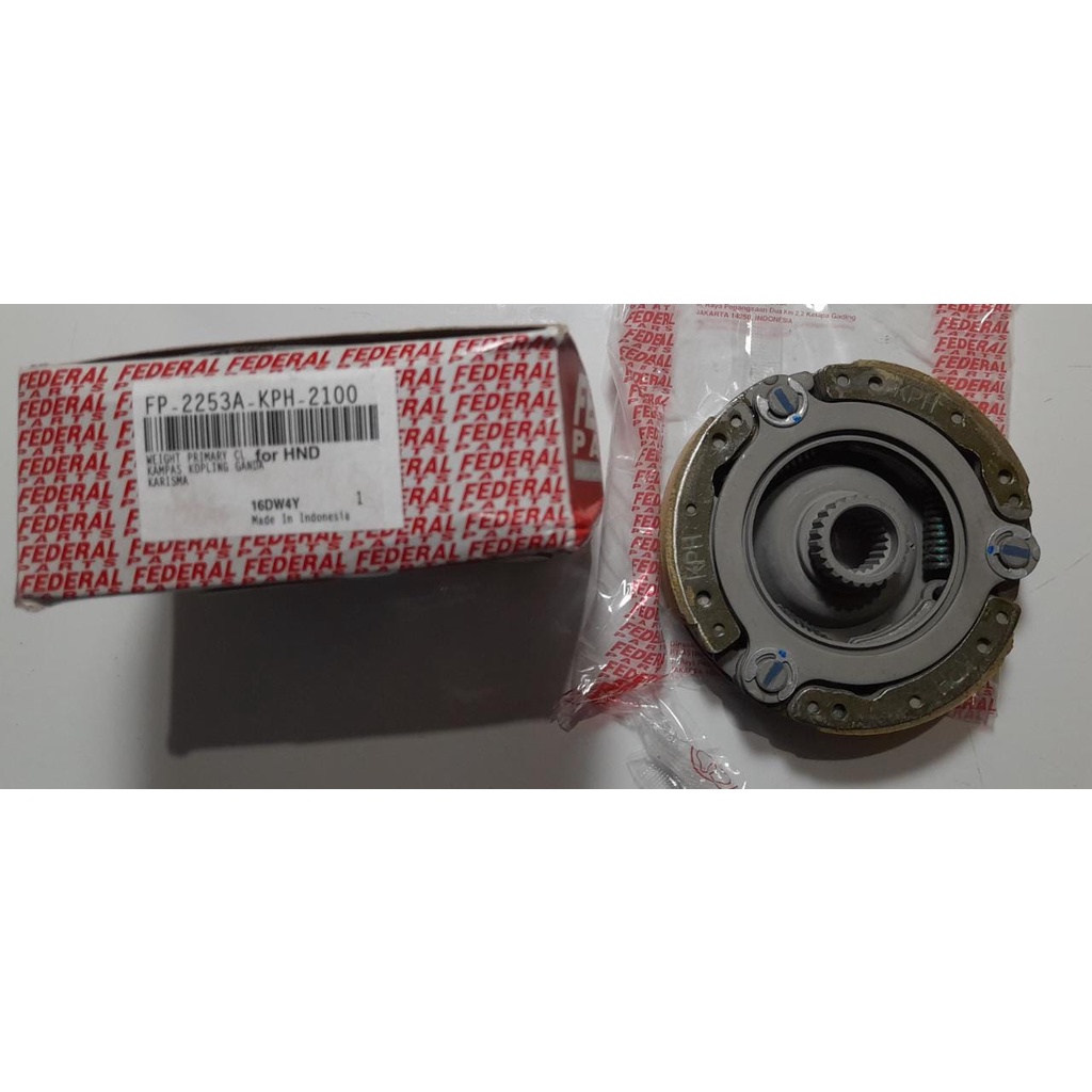 Kampas Ganda + Plat Weight Set Clutch Assy Federal Kharisma FP 2253A KPH 2100