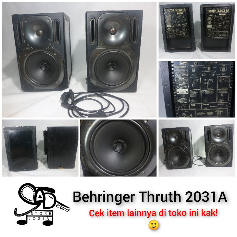 BEHRINGER THRUTH B2031A SPEAKER MONITOR NEAR FLAT REFERENCE MONITORING