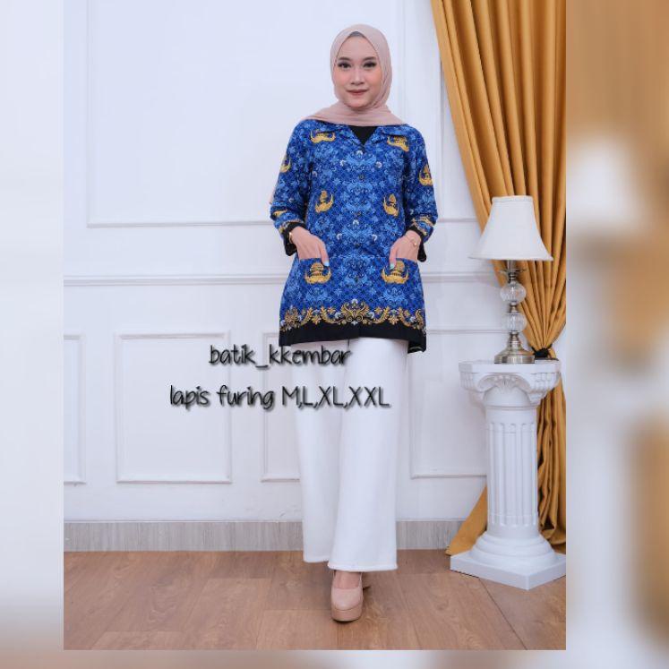 Oke Price.. SERAGAM KORPRI TERBARU 2022 KEMEJA PRIA WANITA LAPIS FURING/NON PURING KATUN SRITEX 40s 