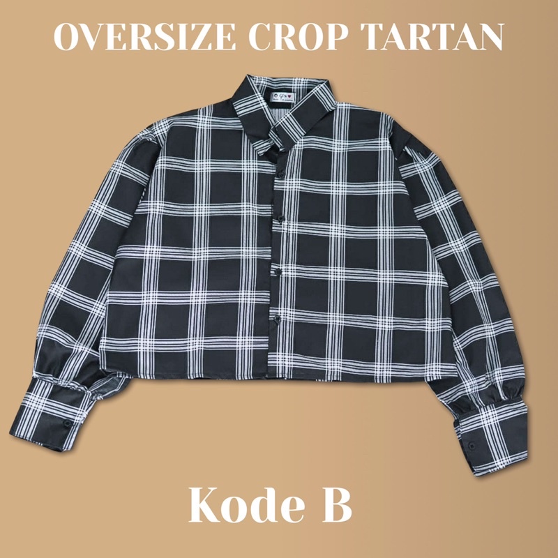 GFS CROP OVERSIZE TARTAN