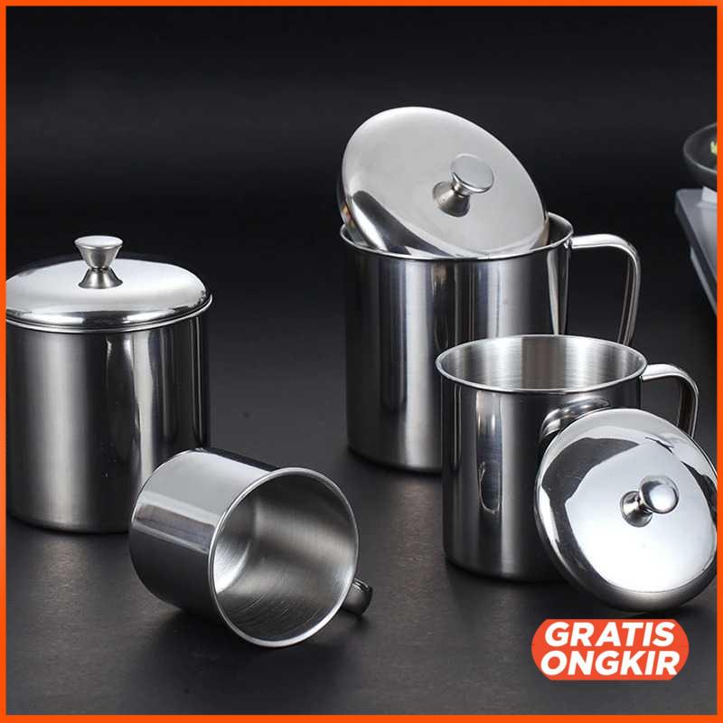 Gelas Susu Kopi Teh Bir Mug Drinkware Stainless Steel - HH-8604 350ml