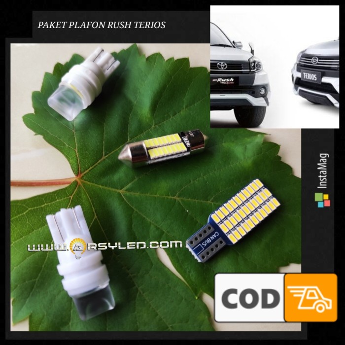 paket isi 4 lampu led plafon kabin mobil Toyota Daihatsu terios rush