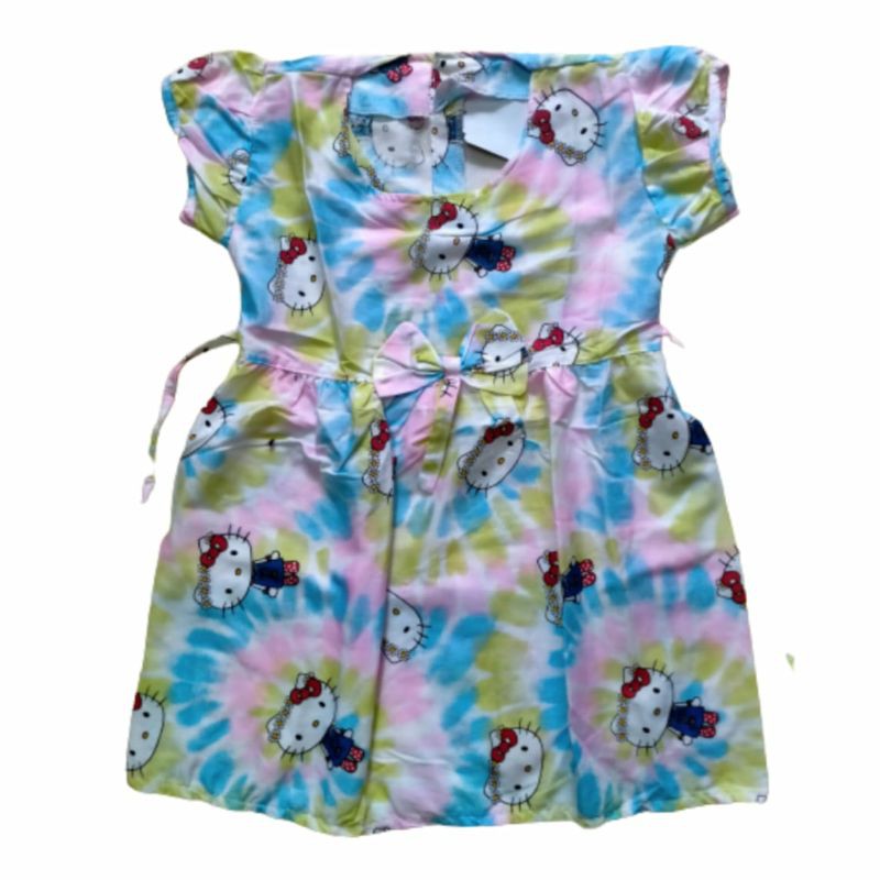 (COD)Dress Tie Dye Hello Kitty (2-6 th)