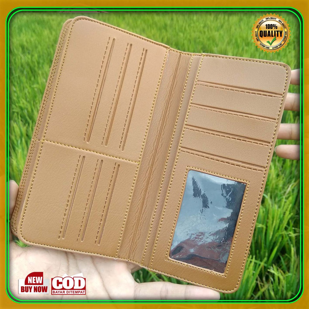 DOMPET LIPAT PRIA PANJANG FASHION LAKI LAKI Bahan sintetik PVC Premium