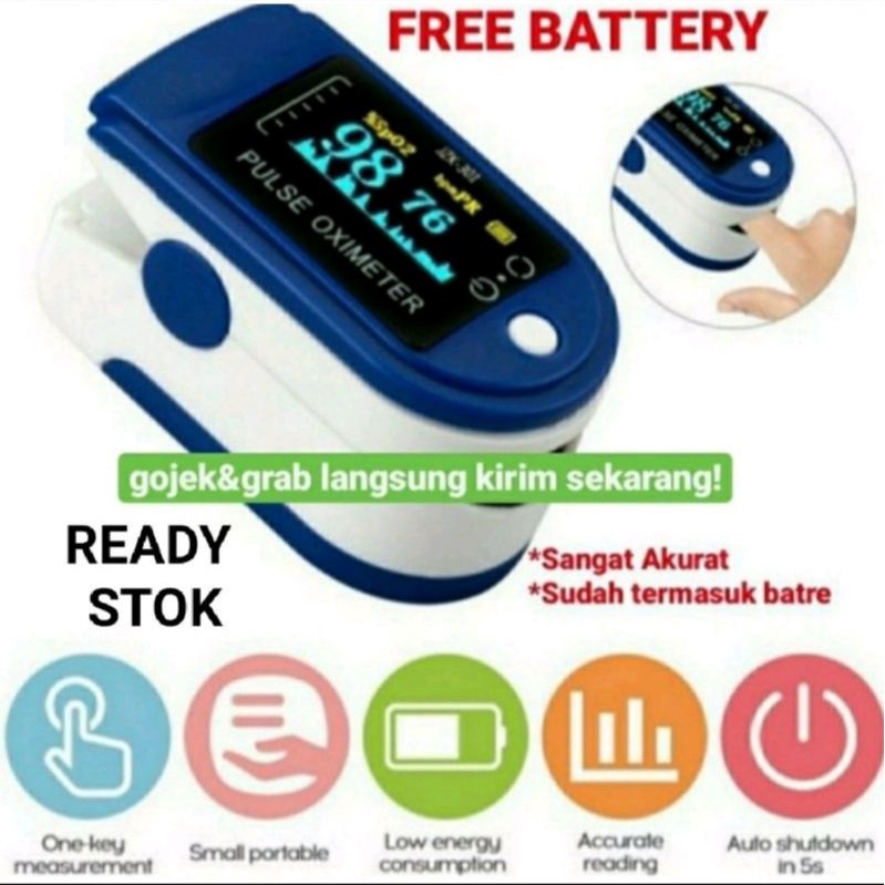 Oxymeter Pulse Fingertip - Fingertip Pulse Oxymeter Alat Pengukur Kadar Oksigen Spo2