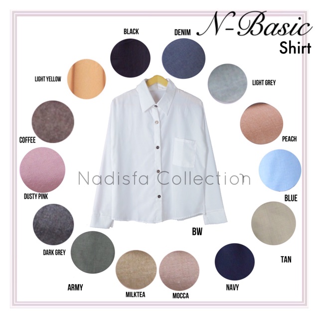 N Basic Shirt Kemeja Polos oversize