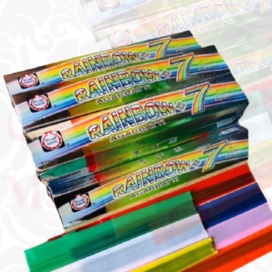 BUHUR STICK STIK RAINBOW AGARBATTI BAKHOOR PERBOX ISI 7 PLASTIK