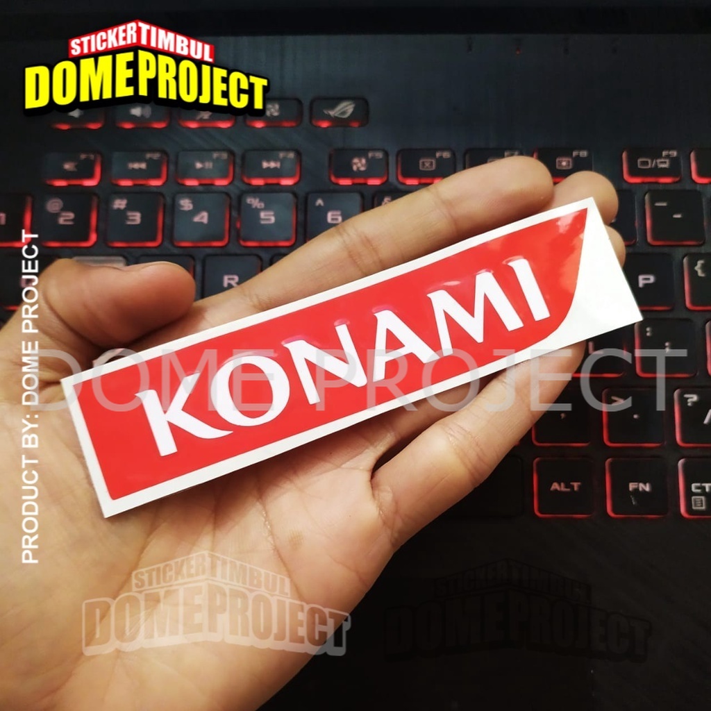 STIKER CUTTING DECAL KACA MOBIL HELM MOTOR LOGO KONAMI STICKER AKSESORIS AESTHETIC IMPORT KEREN